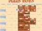 Calendrier d'événements mars 2025